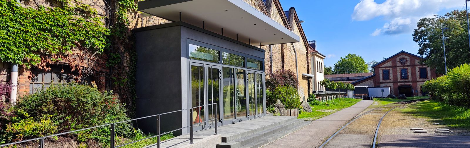 Eingang Event-Haus Alte Schmelz in St. Ingbert
